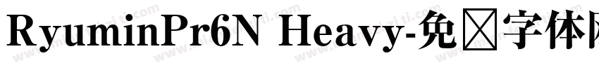 RyuminPr6N Heavy字体转换